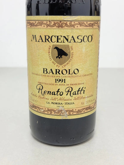 Barolo Renato Ratti 1991 Marcenasco Abbazia dell'Annunziata bott. 75 cl 13,5%