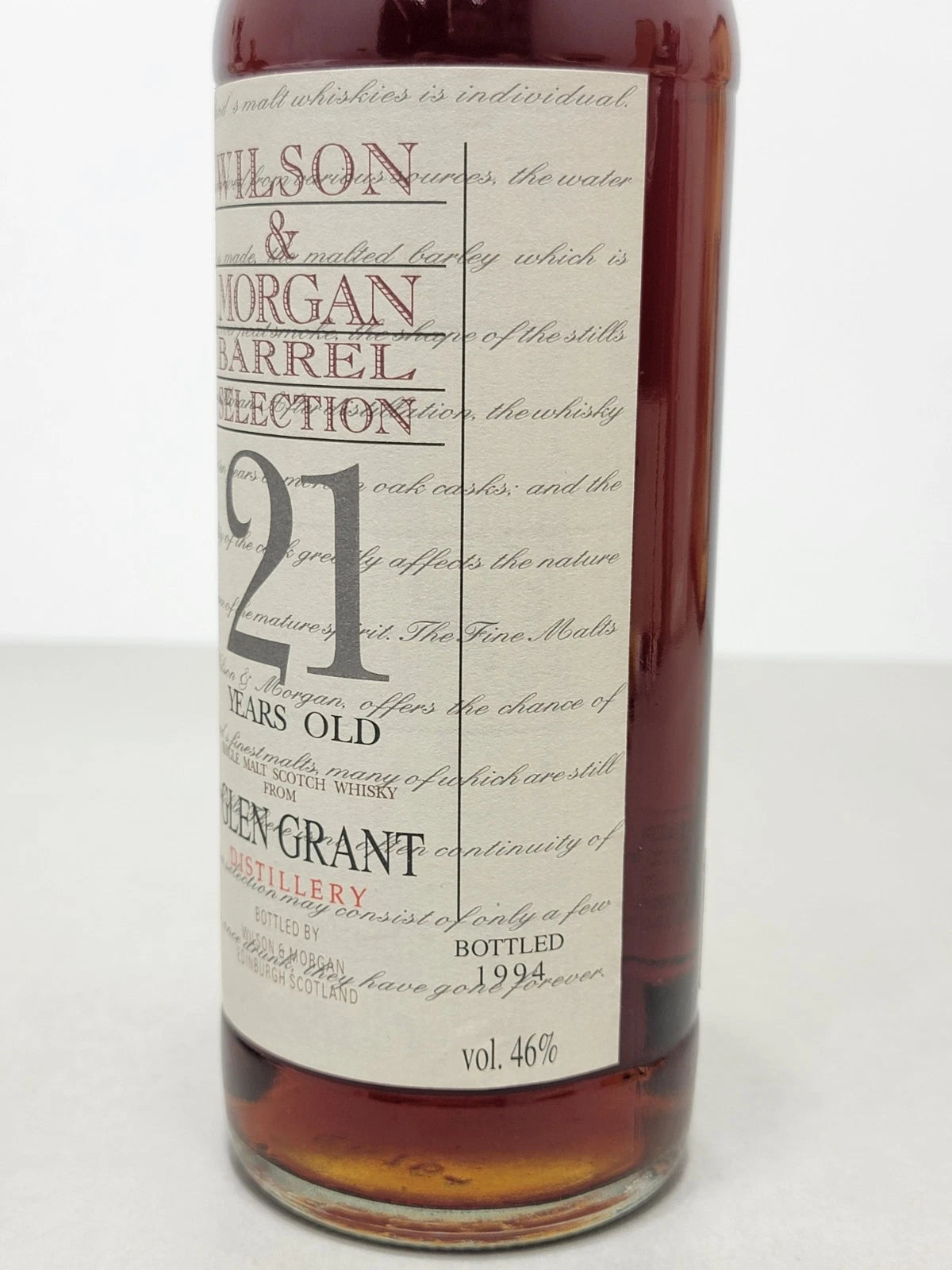 Glen Grant 21 years 1973 Wilson & Morgan Barrel Selection Imb 1994 bott 70cl 46%