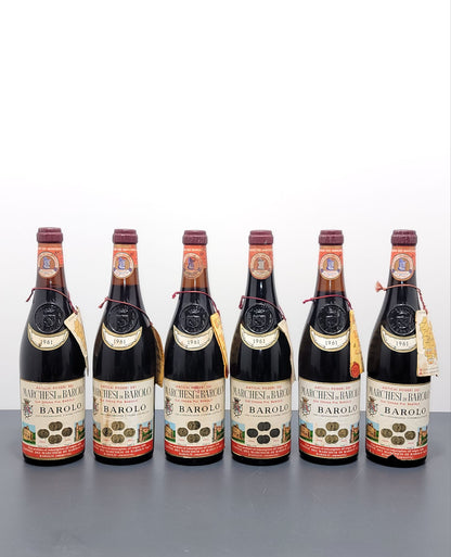 6 x Barolo Marchesi di Barolo 1961 bott.72 cl 13%