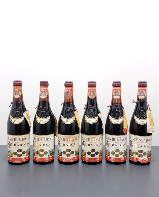 6 x Barolo Marchesi di Barolo 1961 bott.72 cl 13%