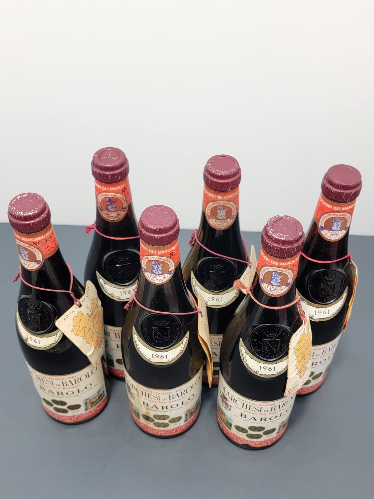 6 x Barolo Marchesi di Barolo 1961 bott.72 cl 13%