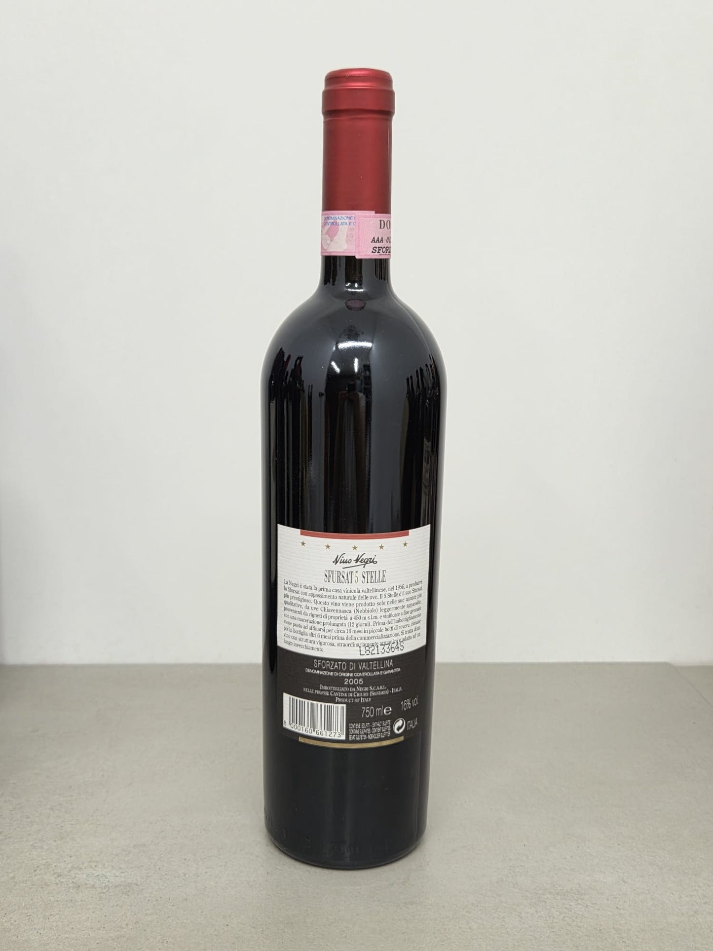 Sfursat 5 Stelle 2005 Nino Negri  bott. 75 Cl 15,5%