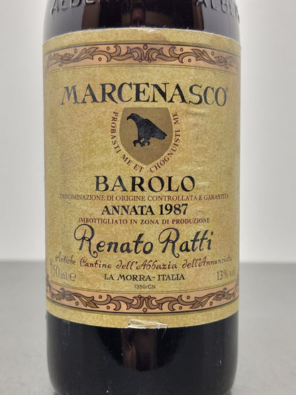 Barolo Renato Ratti 1987 Rocche Marcenasco Abbazia dell'Annunziata bott. 75 cl