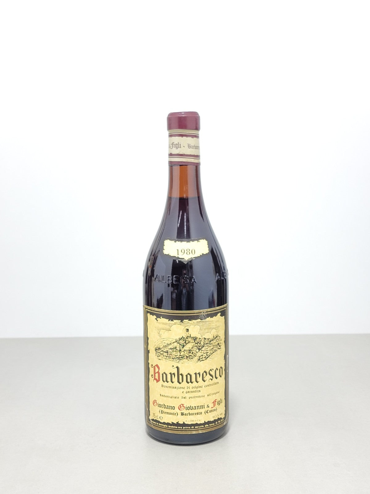 Barolo Giovanni Giordano 1980 Cuneo bott. 75 cl 13,5%