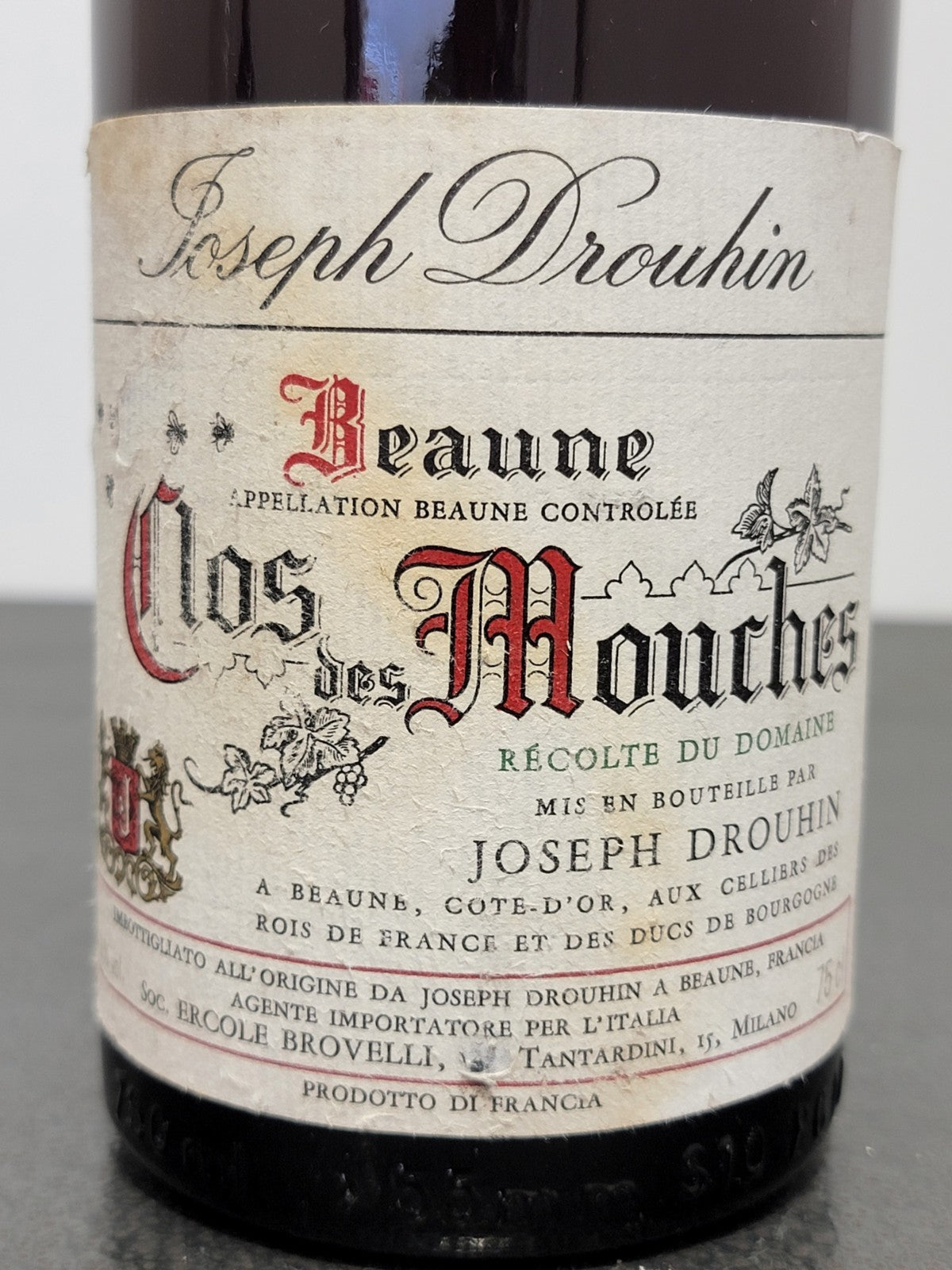 Beaune Clos Des Mouches 1985 Joseph Drouhin 1er Cru bott.75 cl 13%