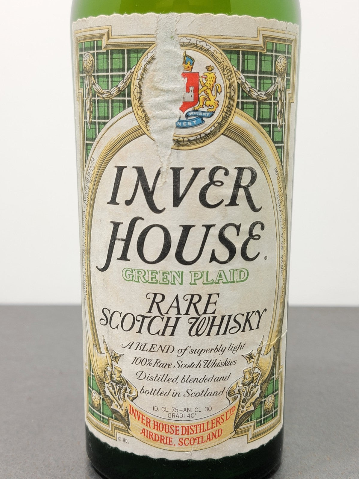 Whisky Inver House Green Plaid 1970s Rare Scotch Whisky bott.75 cl 40%