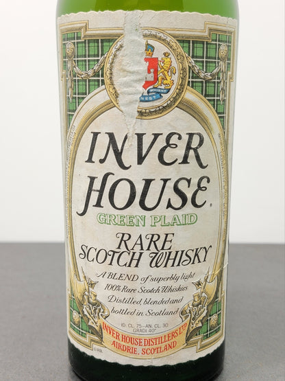Whisky Inver House Green Plaid 1970s Rare Scotch Whisky bott.75 cl 40%