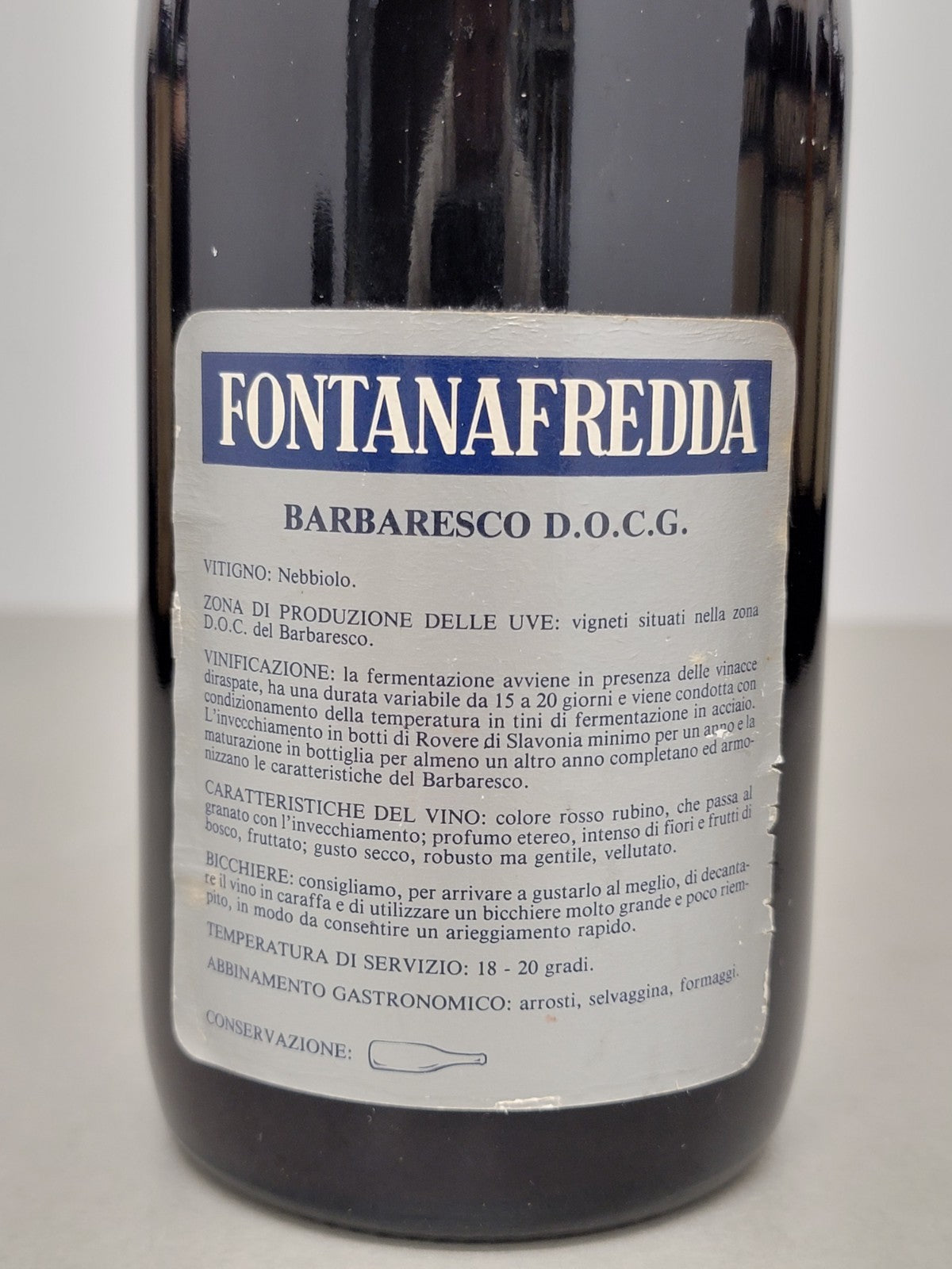 Barbaresco Fontanafredda 1982 Serralunga D'Alba 75 cl 13%