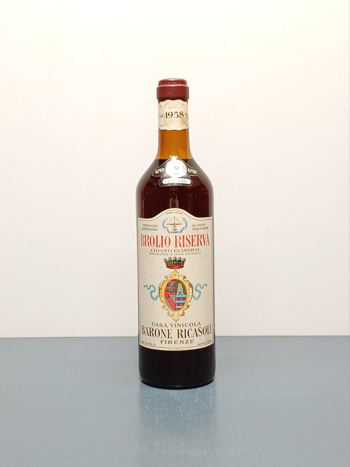 Vino 1958 Brolio Riserva Barone Ricasoli Chianti Classico bott.72 cl
