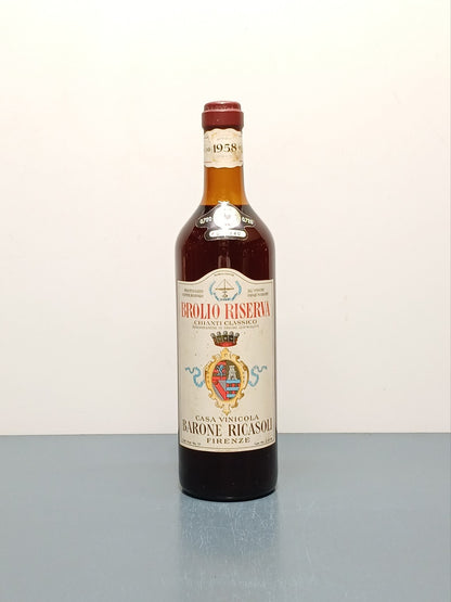 Vino 1958 Brolio Riserva Barone Ricasoli Chianti Classico bott.72 cl