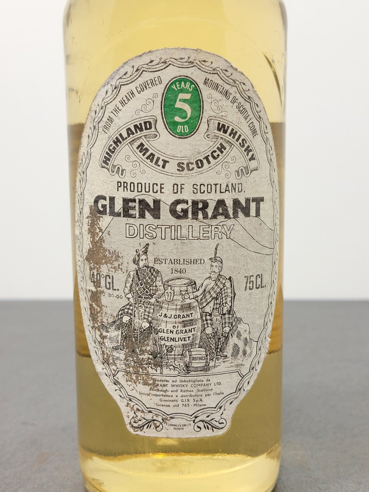 Whisky Glen Grant 5 years 1973 Highland Malt Scotch Whisky bott.75 cl 40%