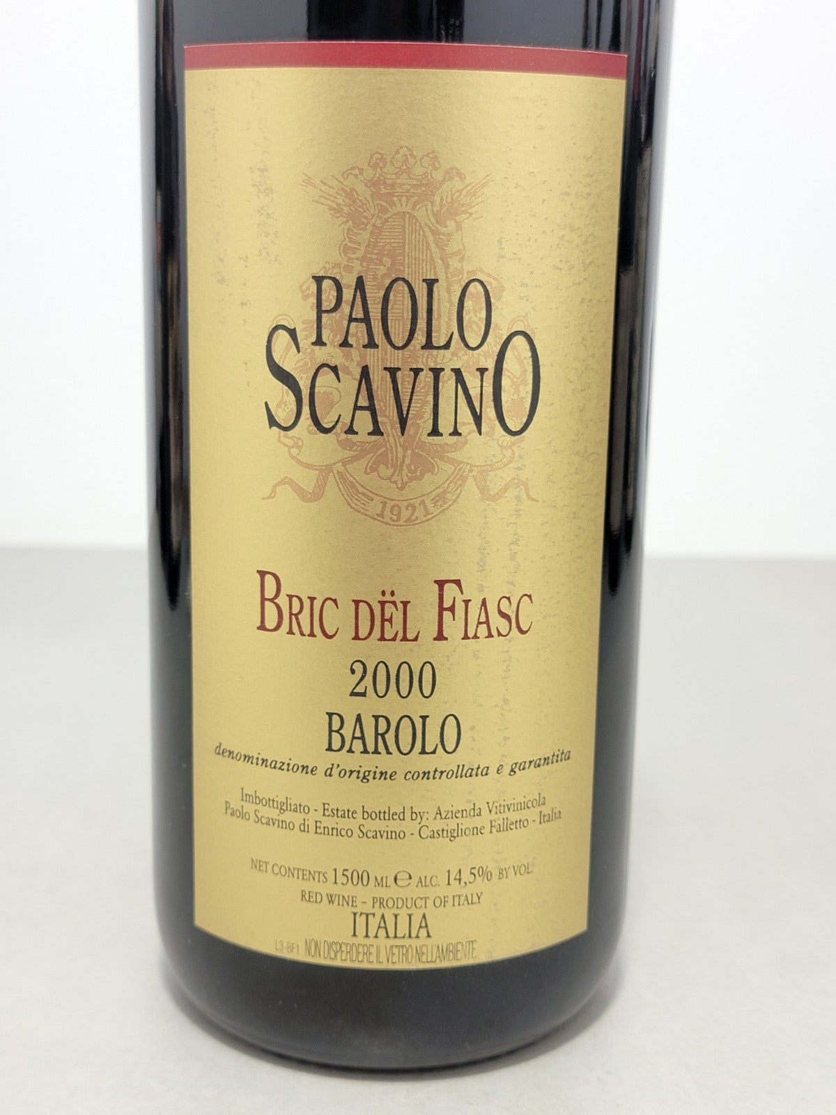 Barolo Bric Del Fiasc 2000 Magnum P. Scanavino Rocche Dell'Annunziata 1,5 lt 14,5%