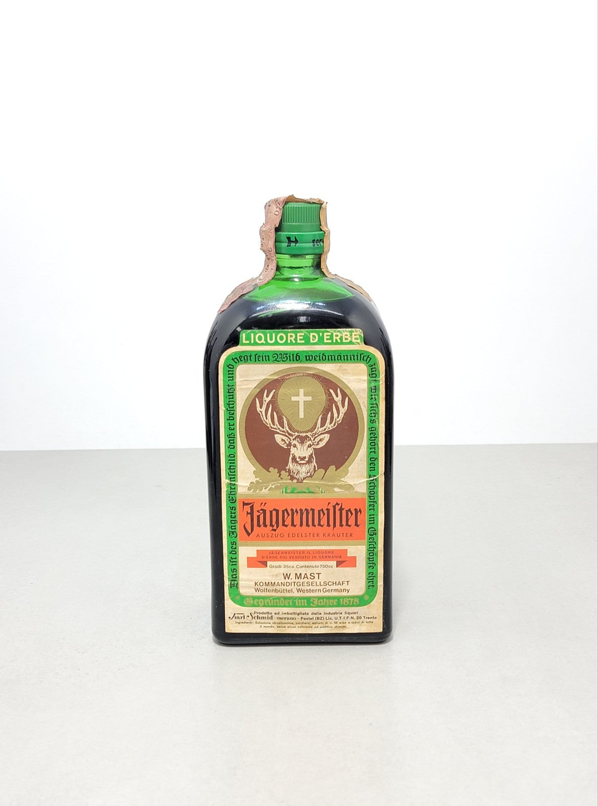 Amaro Jagermeister 1970s Karl Schmid bott. 75 cl 35%