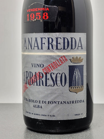 Barbaresco Fontanafredda 1958 Serralunga D'alba bott. 72 cl 13%