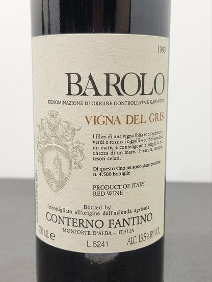 Barolo Conterno Fantino 1993 Vigna Del Gris Monforte D'alba bott.75 cl 13.5%