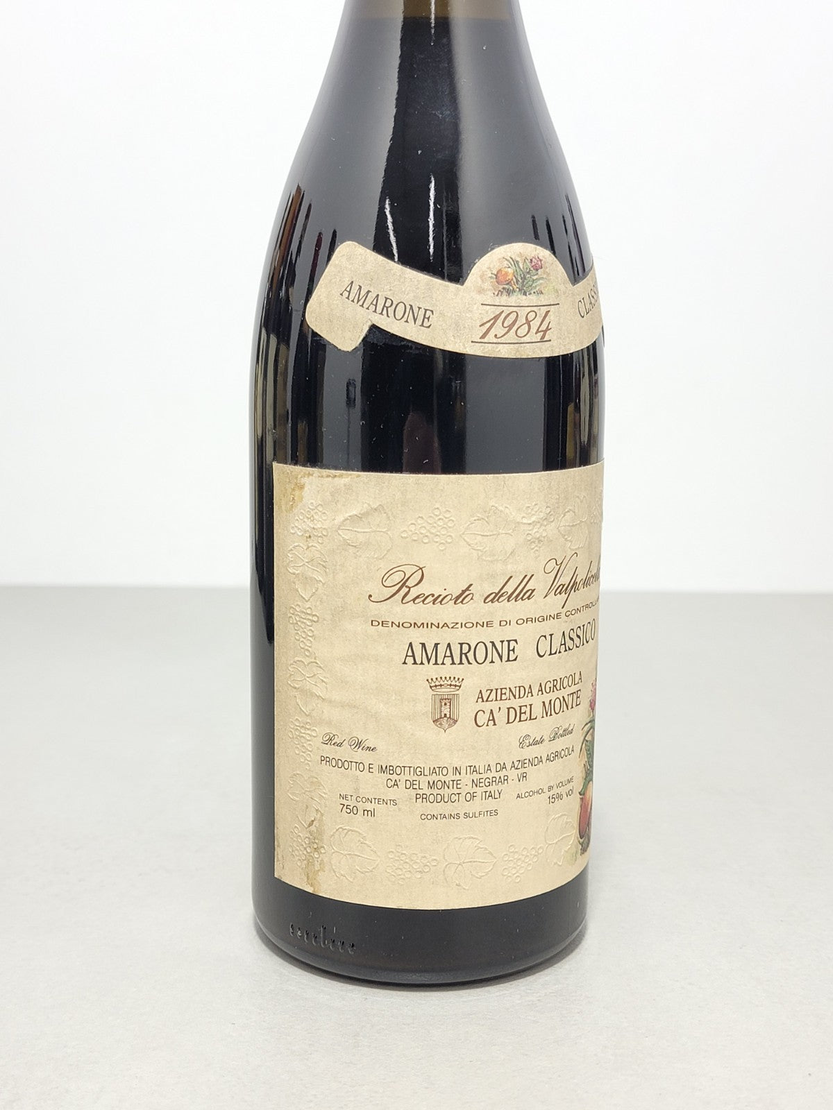 Amarone Ca' Del Monte 1984 Recioto Della Valpolicella Classico Negrar  75 cl 15%