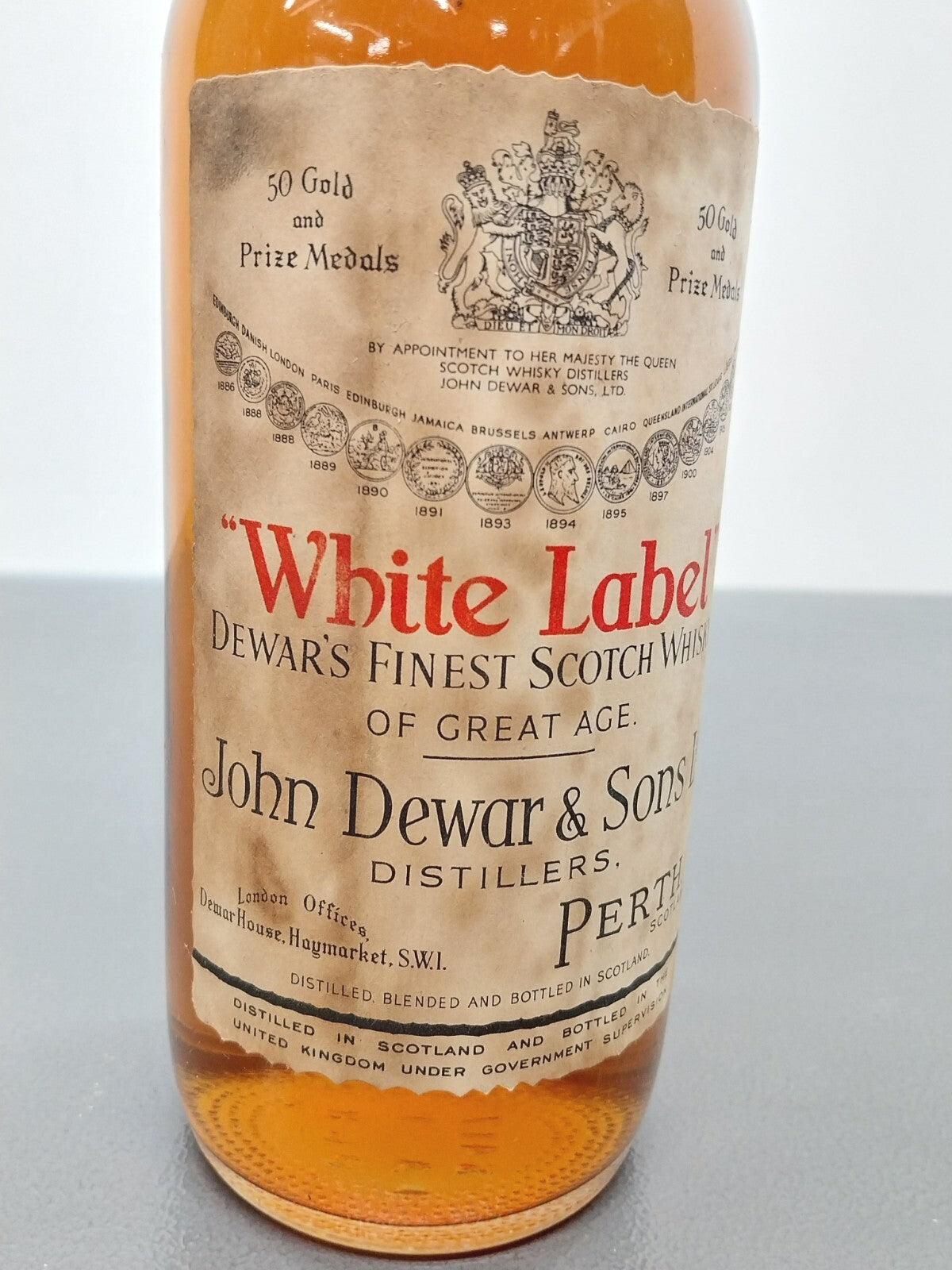 Whisky John Dewar&Sons 1950s White Label Perth bott.75 cl 40%