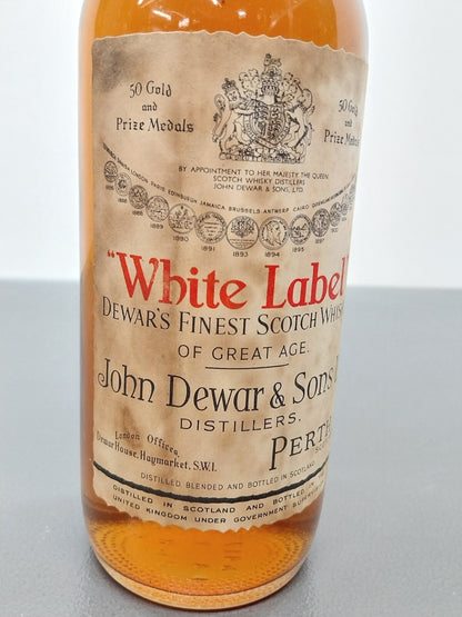 Whisky John Dewar&Sons 1950s White Label Perth bott.75 cl 40%