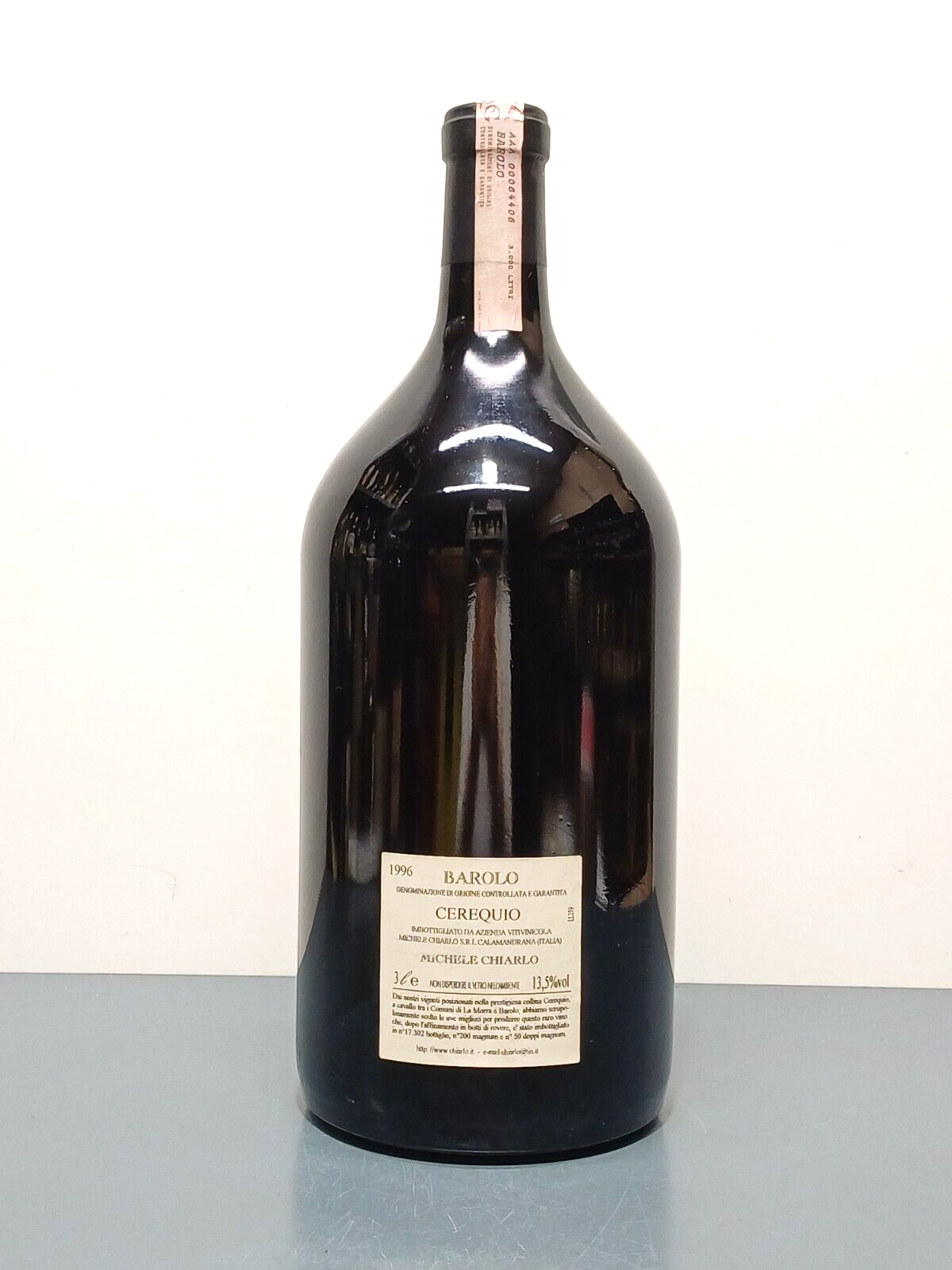 Barolo 1996 Jeroboam Michele Chiarlo Cassa Di Legno bott.3 litri 13.5 %