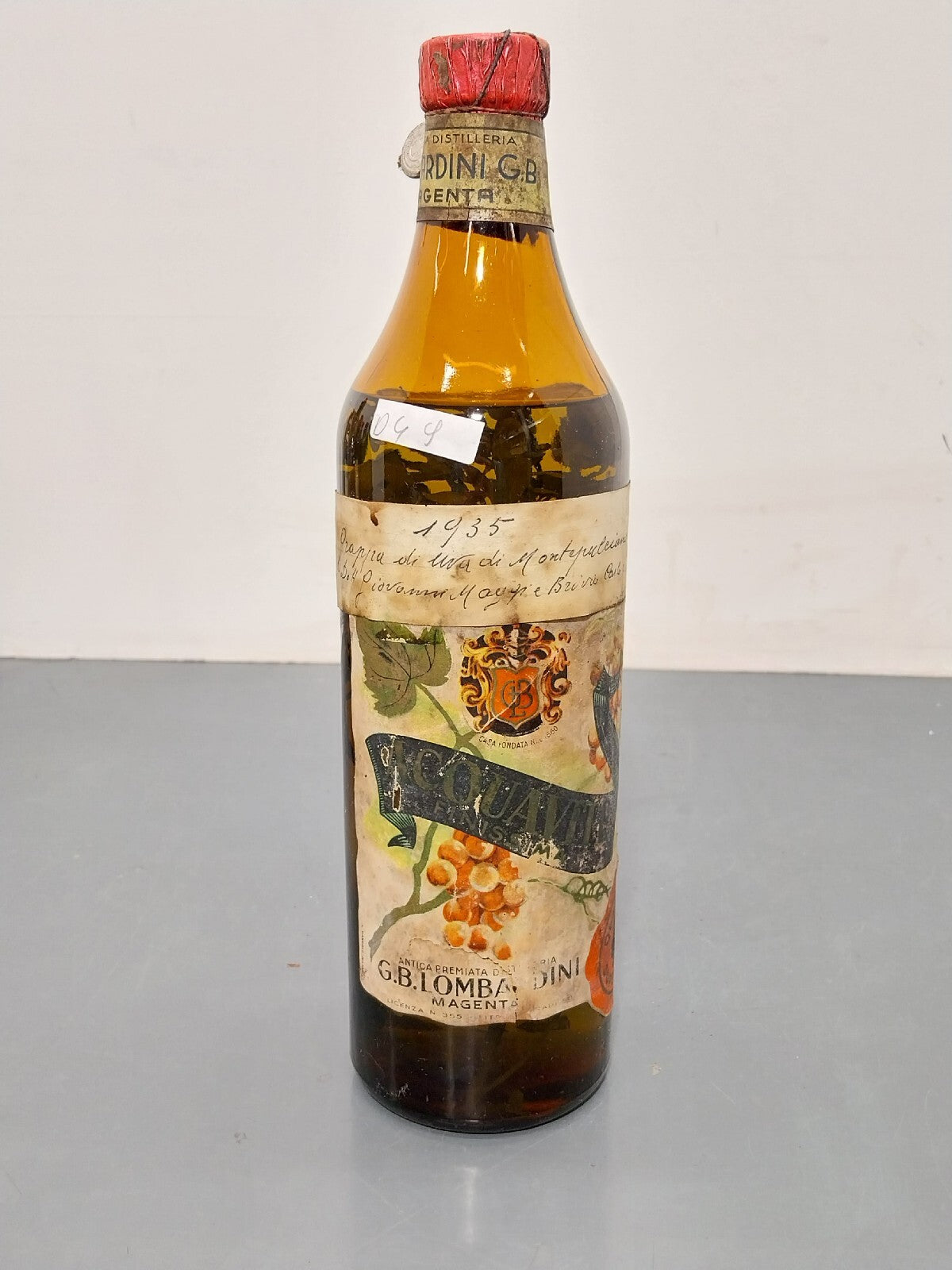 Grappa 1944/47 G. B Lombardini Acquavite Sigillo Reale bott 1 litro