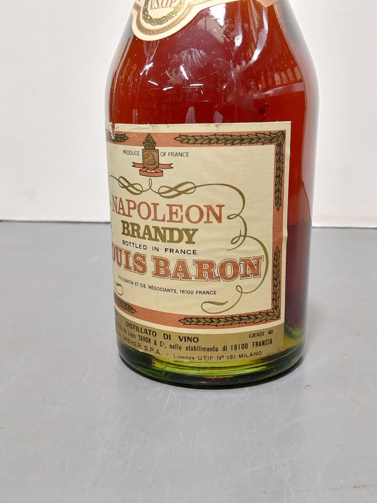 Brandy Napoleon Louis Baron anni 70 bott. 75 cl