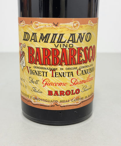 Barbaresco Damilano Canubio 1962 Vigneti Tenuta Canubio bott.72 cl 13%