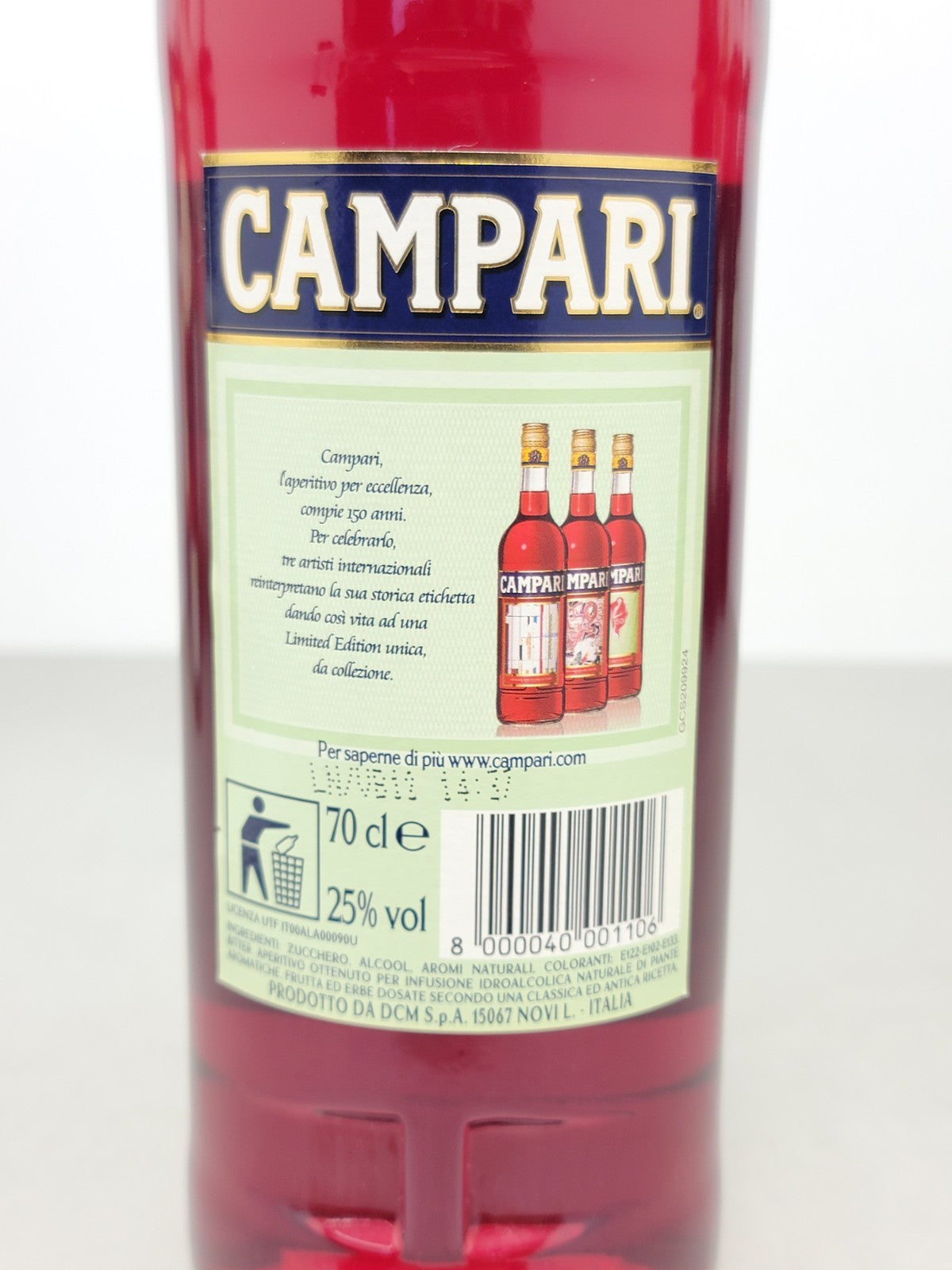 Campari Bitter Limited Edition Vanessa Beecroft 150 Anniversary 2010, 25% 75 cl