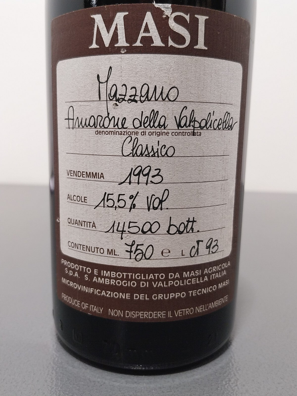 Amarone Masi 1993 Mazzano Amarone della Valpolicella bott..75 cl