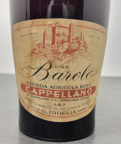 Barolo Cappellano 1962 Troglia Serralunga d'Alba bott.72 cl 13%