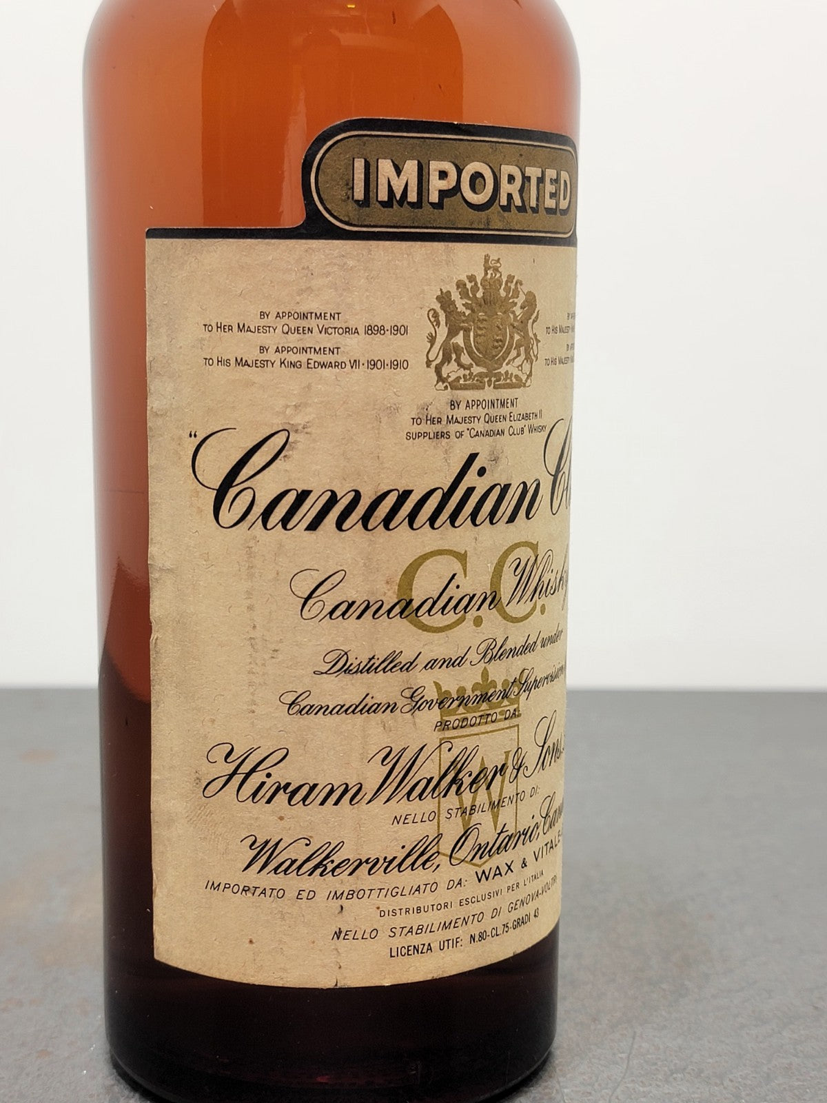 Whisky Canadian Club 1965 Hiram Walker bott.75 cl 43%