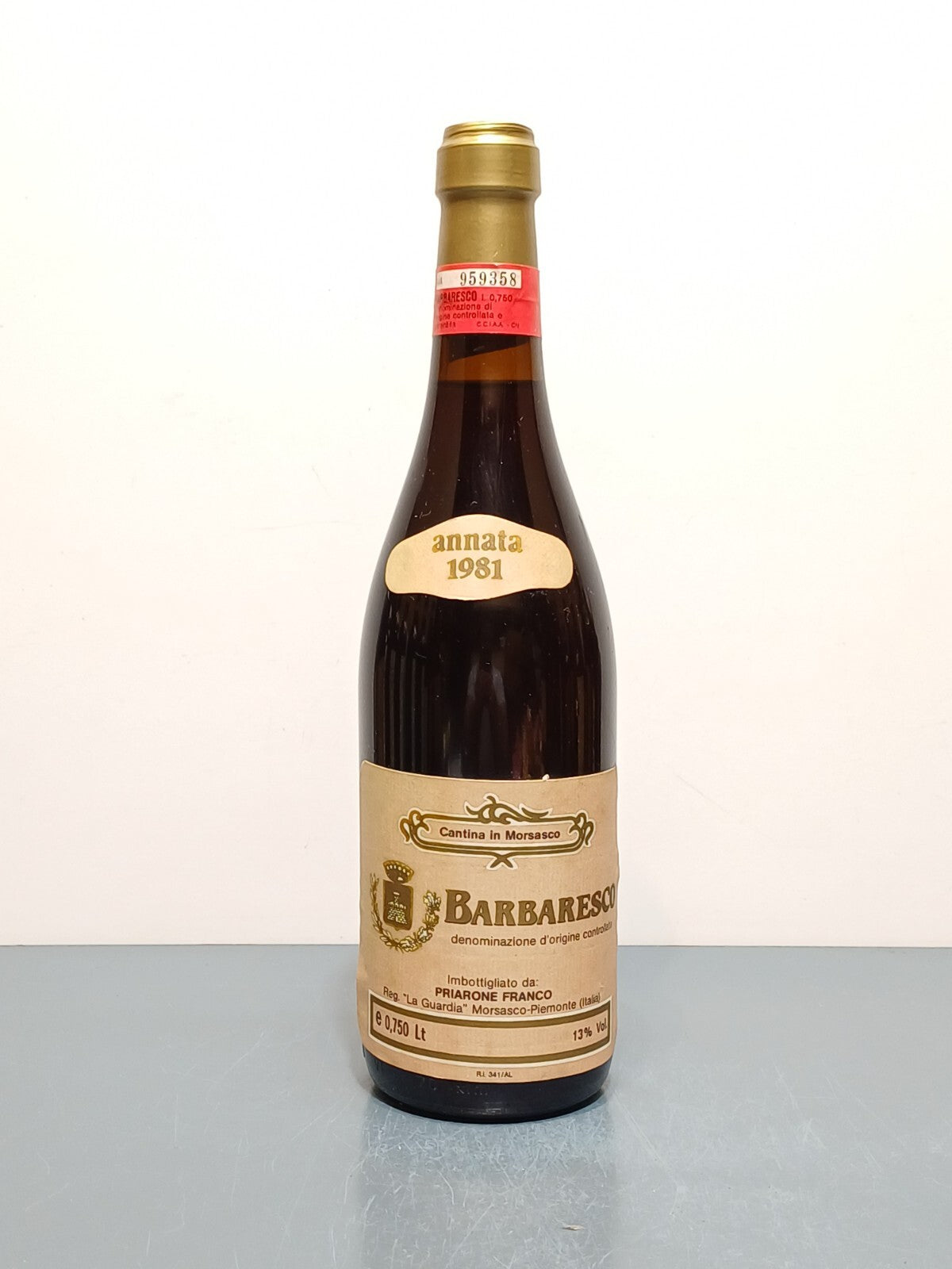Barbaresco Priarone Franco 1981 bott. 75 cl 13%
