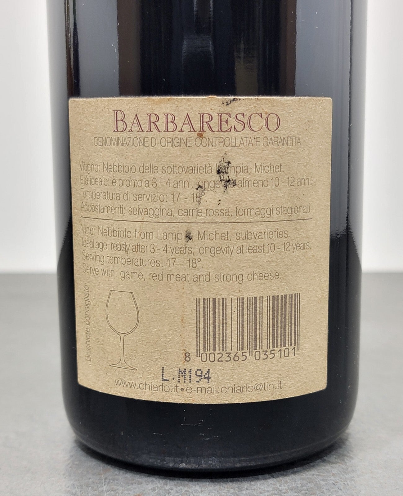 Barbaresco Michele Chiarlo 2001 bott. 75 cl 13.5%