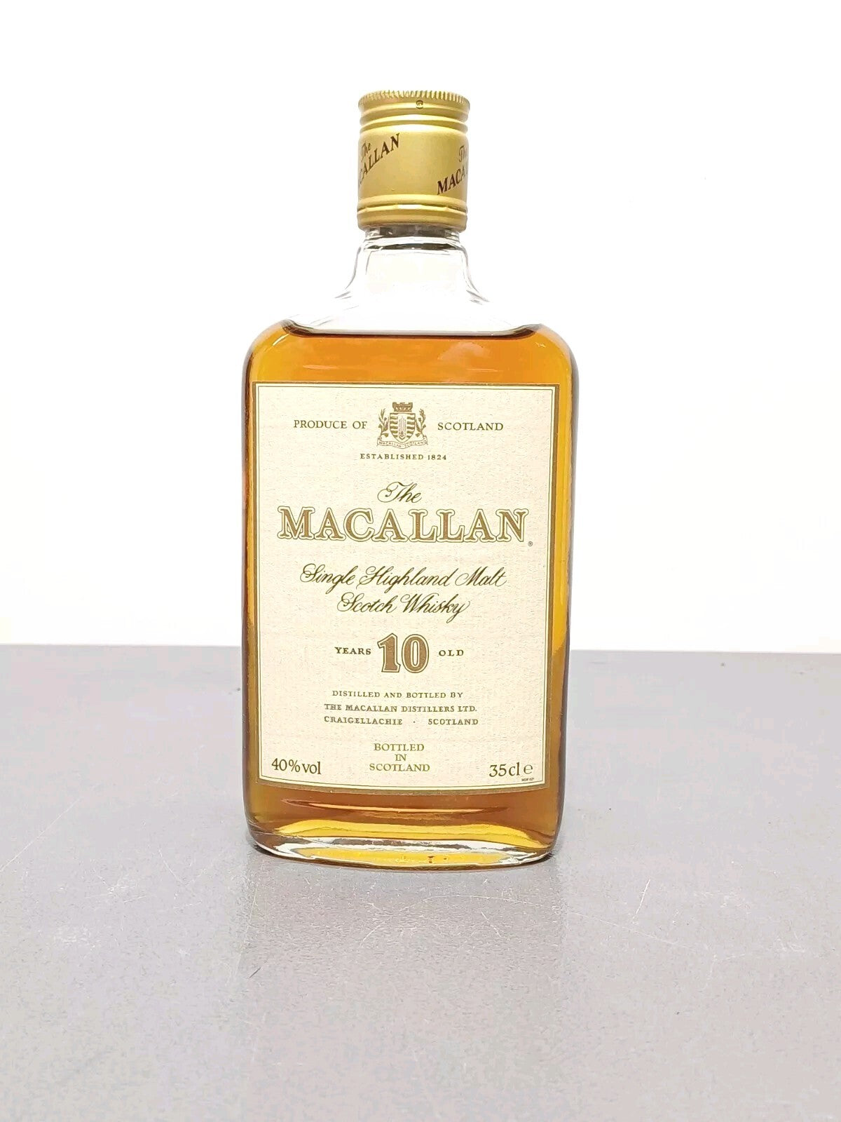 Whisky Macallan 10 years 1990s old Single Highland Malt Scotch Whisky bott 35 cl