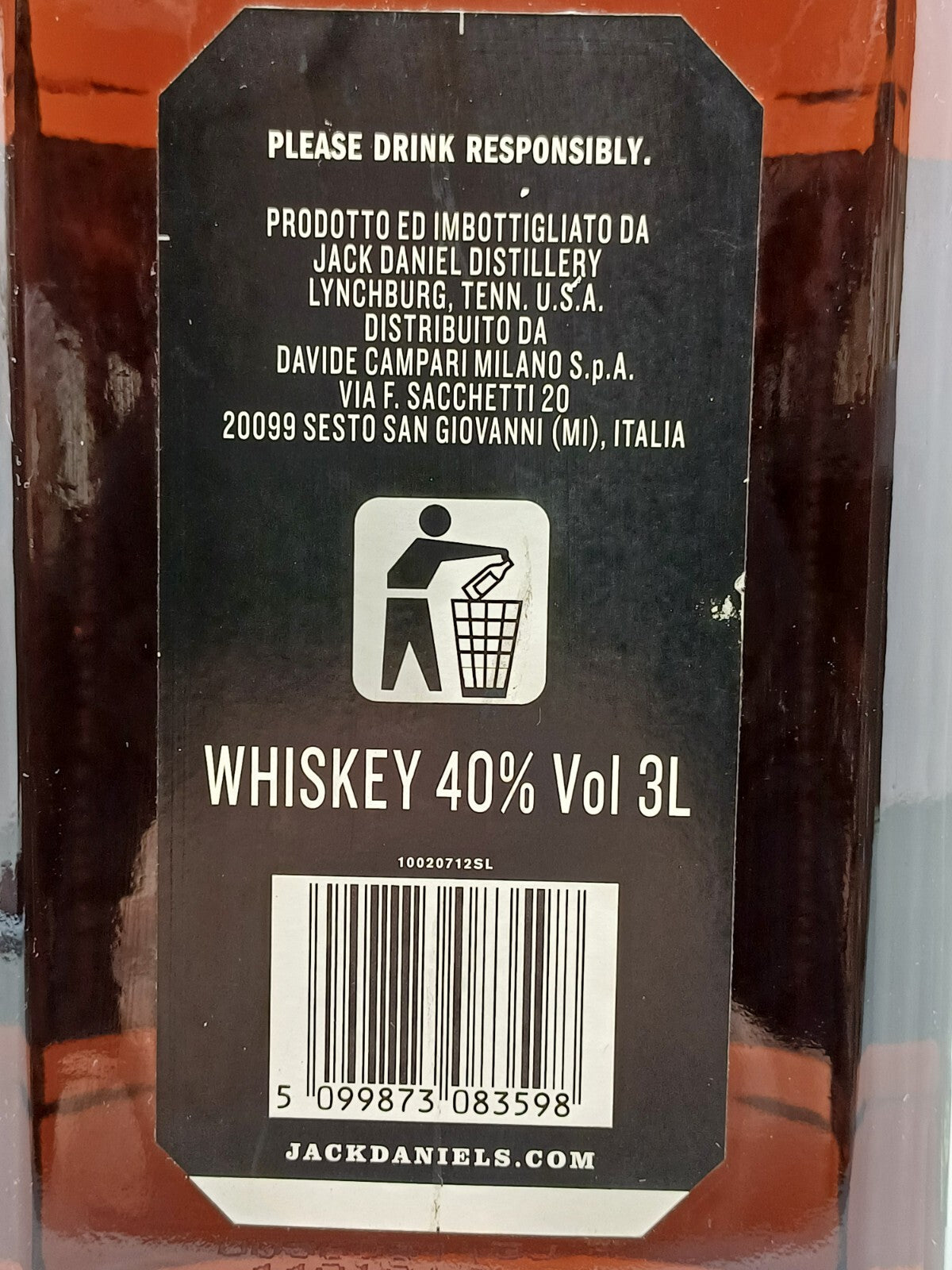 Whisky Jack Daniel’s Old No.7 Tennessee bott. 3 litri anni 2000