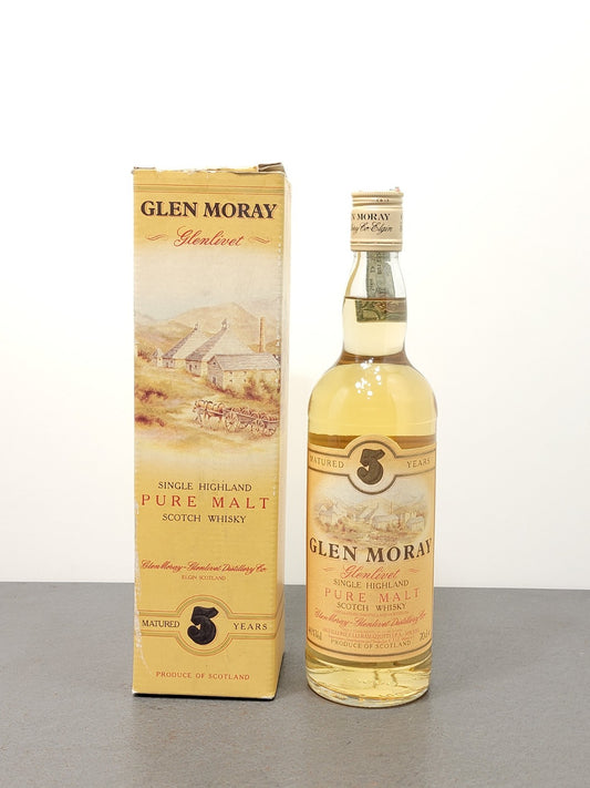 Whisky Glen Moray 5 years 1980s Pure Single Highland Malt Scotch bott.70 cl 40%