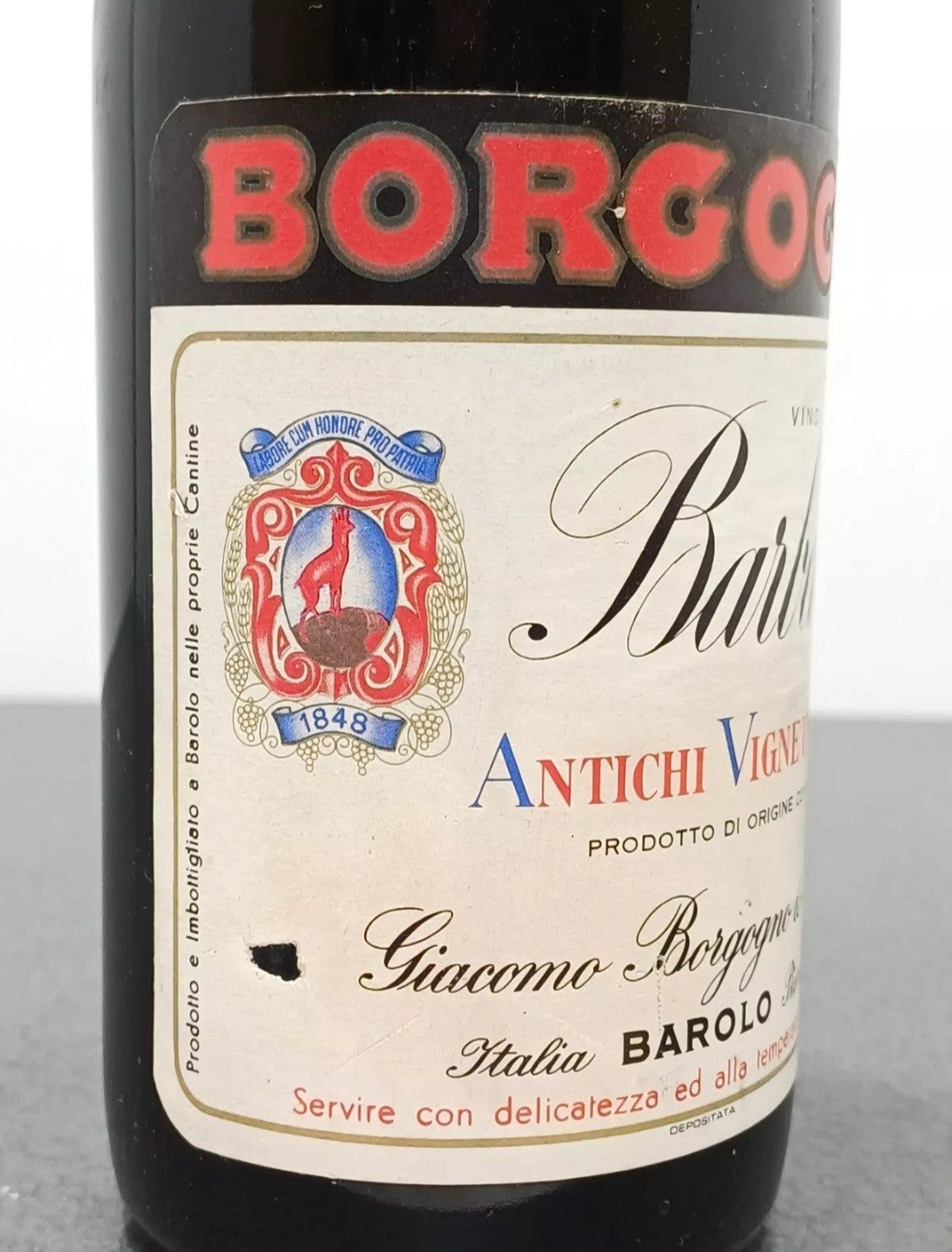 Barbaresco Giacomo Borgogno 1964 Riserva bott. 72 cl 13.5%