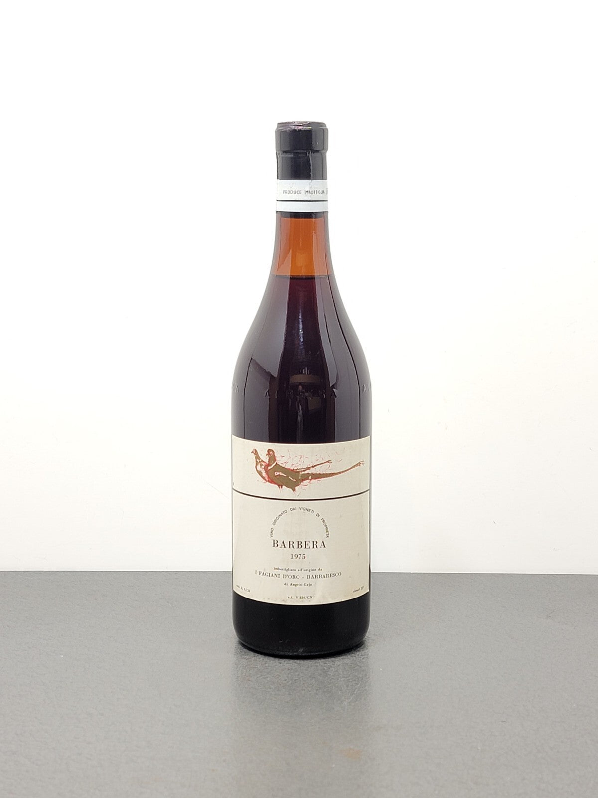 Barbera 1975 Gaja I Fagiani d'Oro bott. 72 cl 12%