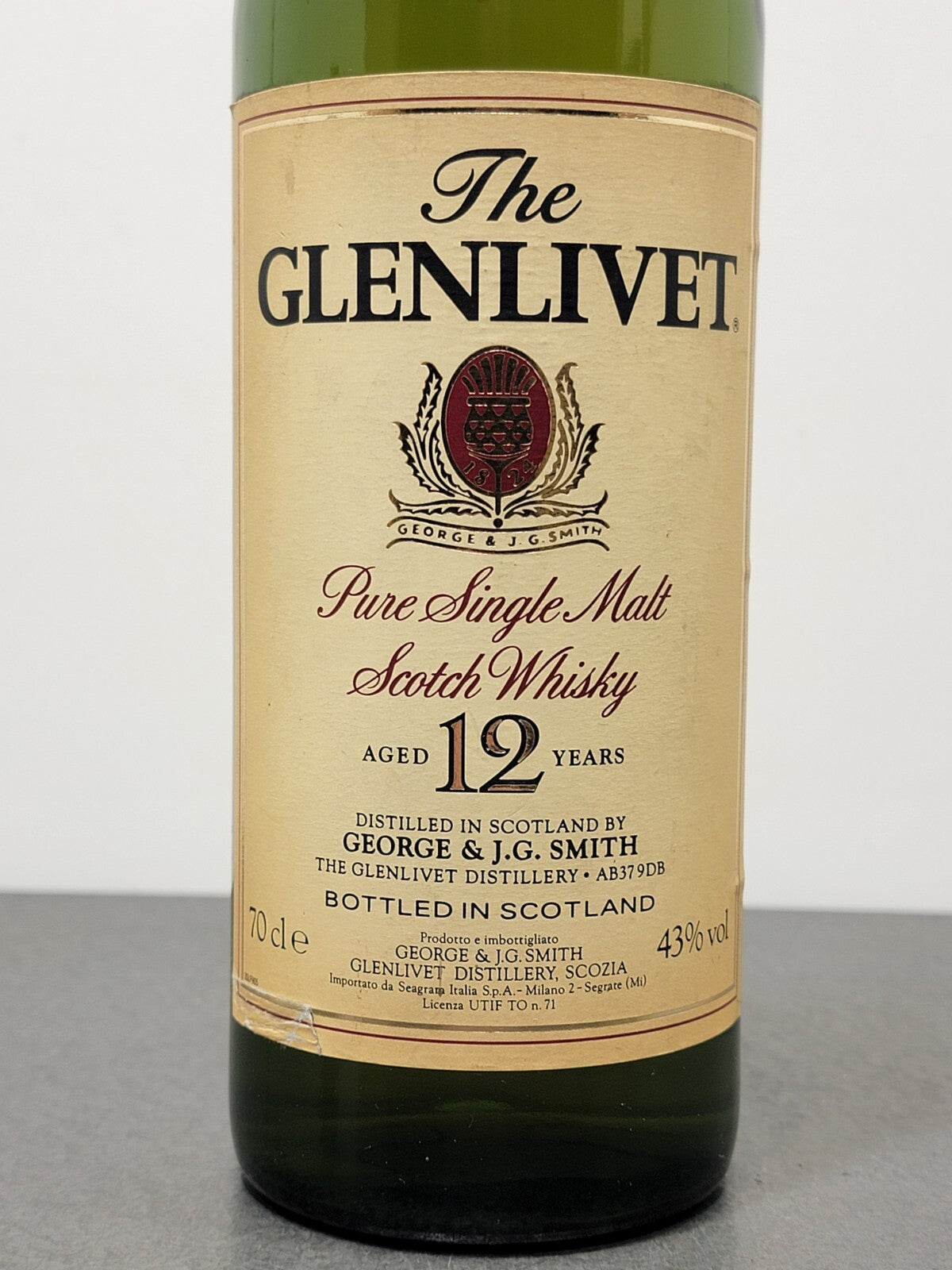 Whisky The Glenlivet 12 Y. 1990s Pure Single Malt Scotch Whisky bott.70 cl 43%