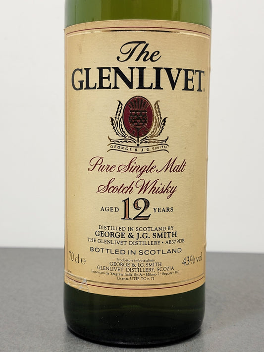 Whisky The Glenlivet 12 Y. 1990s Pure Single Malt Scotch Whisky bott.70 cl 43%