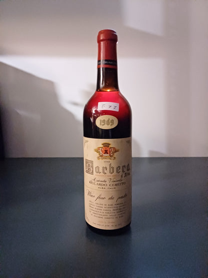 Barbera 1969 D'alba Riccardo Ceretto bott. 72 cl