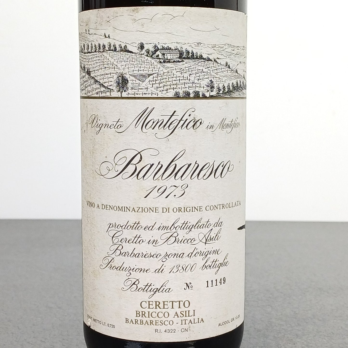 Barbaresco Ceretto 1973 in Bricco Asili Vigneto Montefico bott..72 cl_2