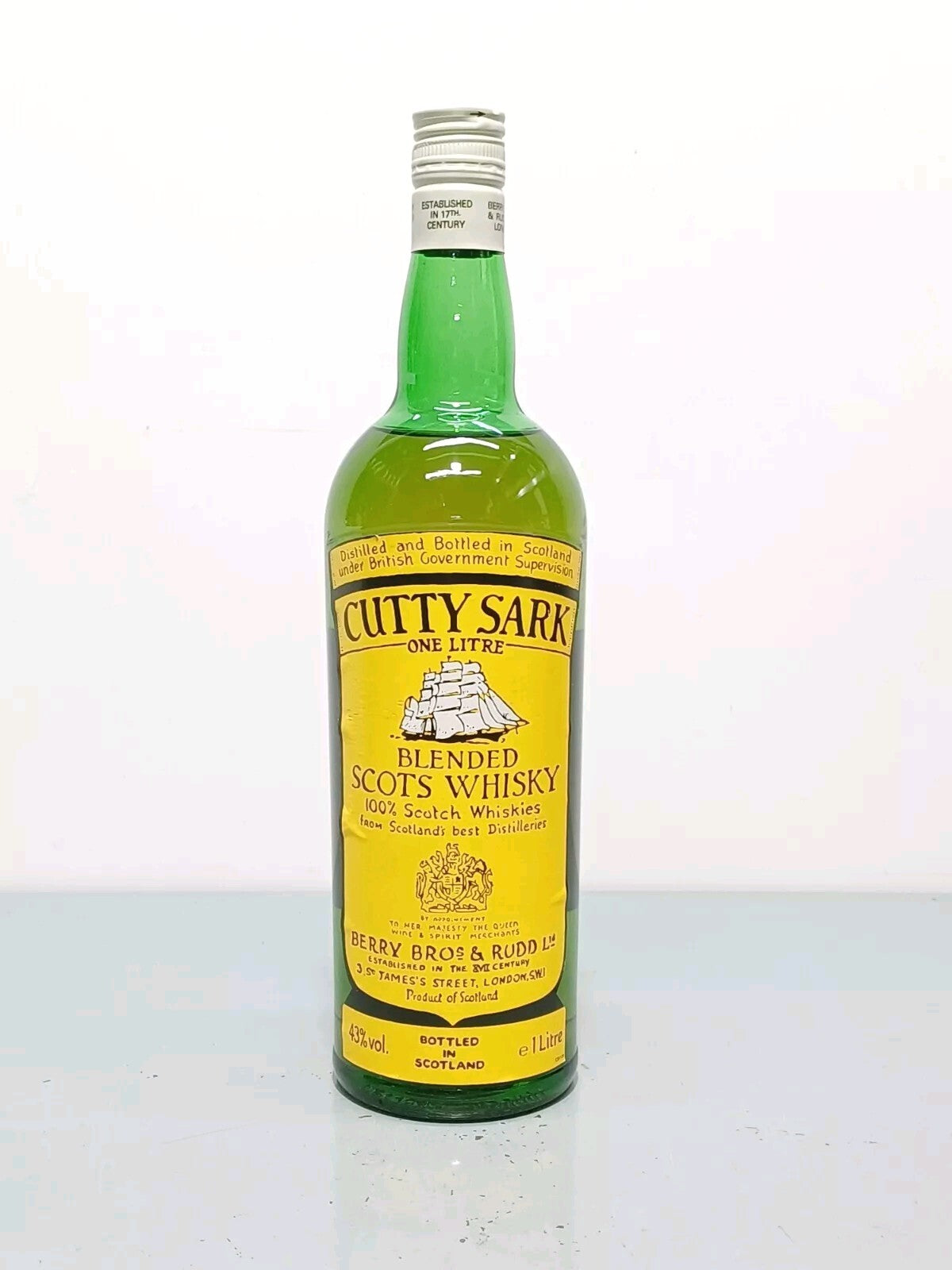 Whisky Cutty Sark 1970s Berry Bros Rudd Blended Scotch Whisky bott.1 litro 43%