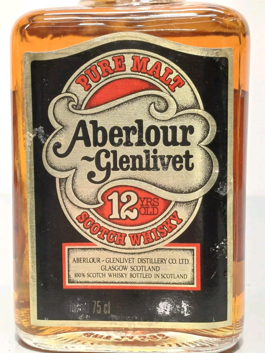 Aberlour Glenlivet 12 Years Old  Pure Malt Scotch Whisky anni 80 bott. 75 cl