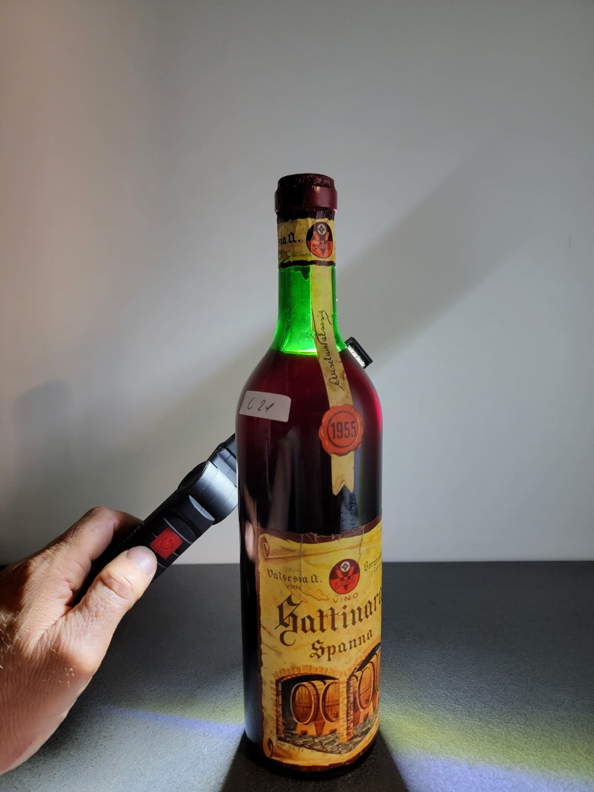Gattinara Valsesia Borgomanero 1955 Spanna bott.72 cl 13%