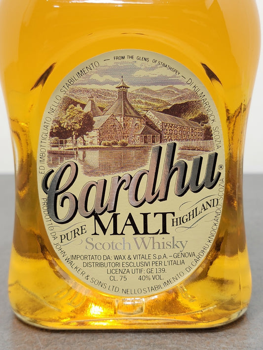 Whisky Cardhu 12 years 1980s Pure Highland Malt Scotch Whisky bott.75 cl 40%