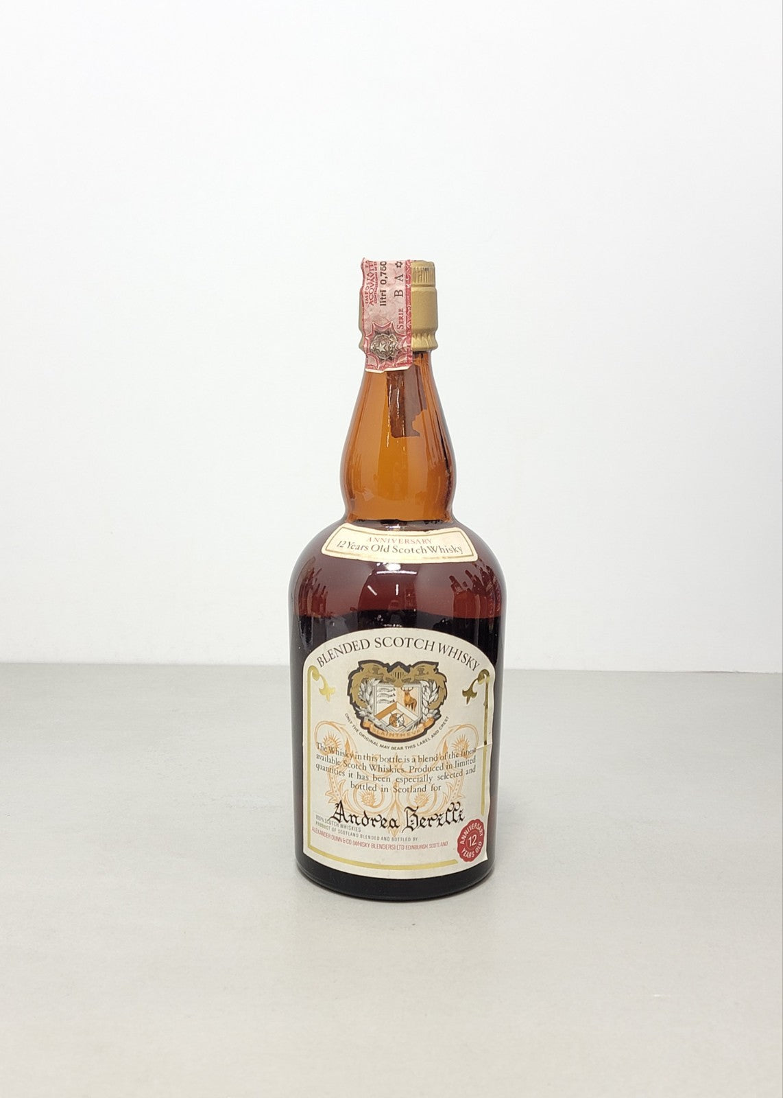Whisky Slaintheva 12 years Anniversary Alexander Dunn 1970s Blended 75 cl 43%