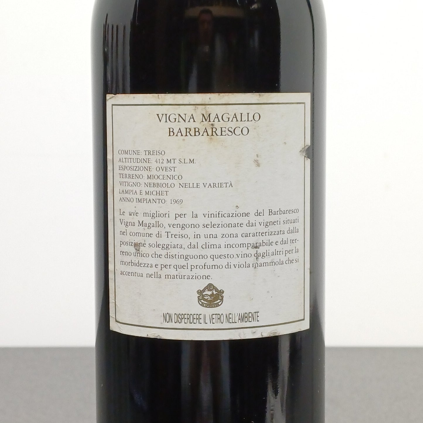 Barbaresco Casetta 1985 Vigna Magallo bott..75 cl 13%