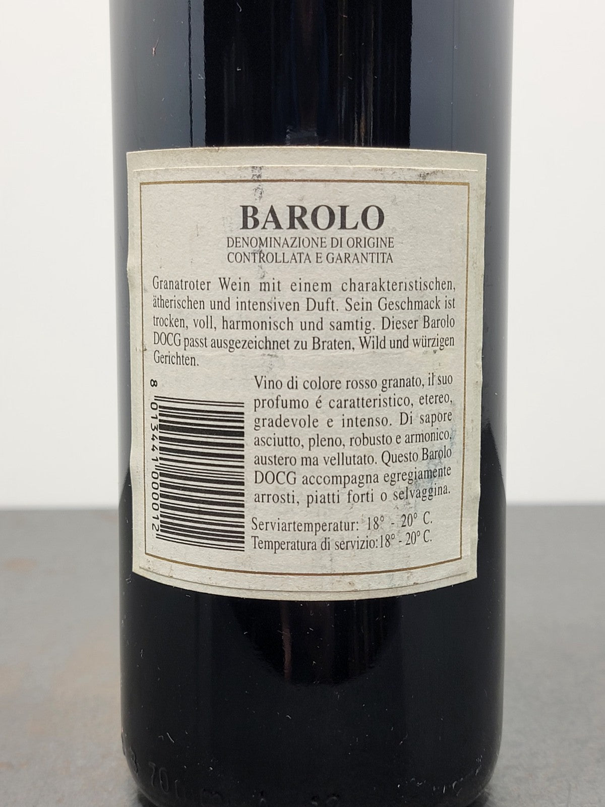 Barolo Cossetti Clemente & Figli 1994 bott.75 cl 13.5%