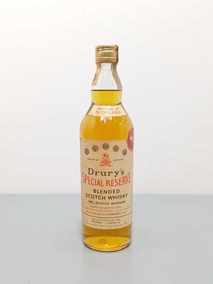 Whisky Drury's 5 years Special Reserve Blended Scotch Whisky anni 70 bott.75 cl