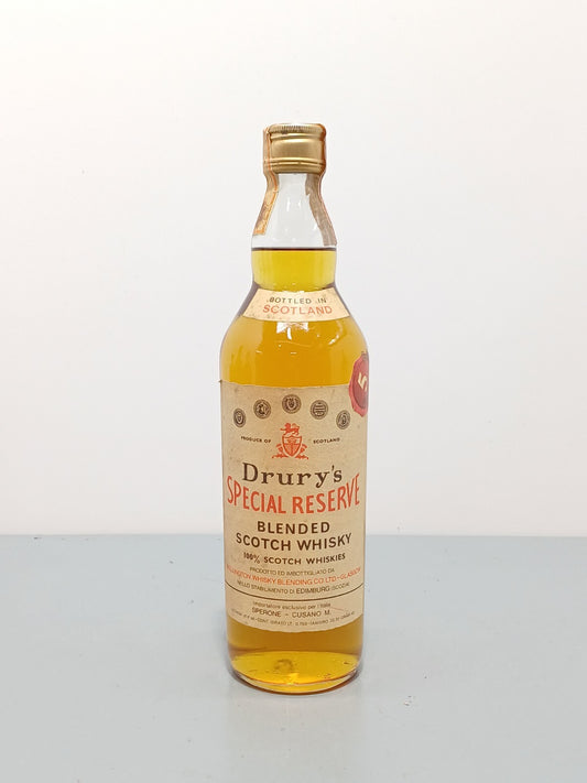 Whisky Drury's 5 years Special Reserve Blended Scotch Whisky anni 70 bott.75 cl